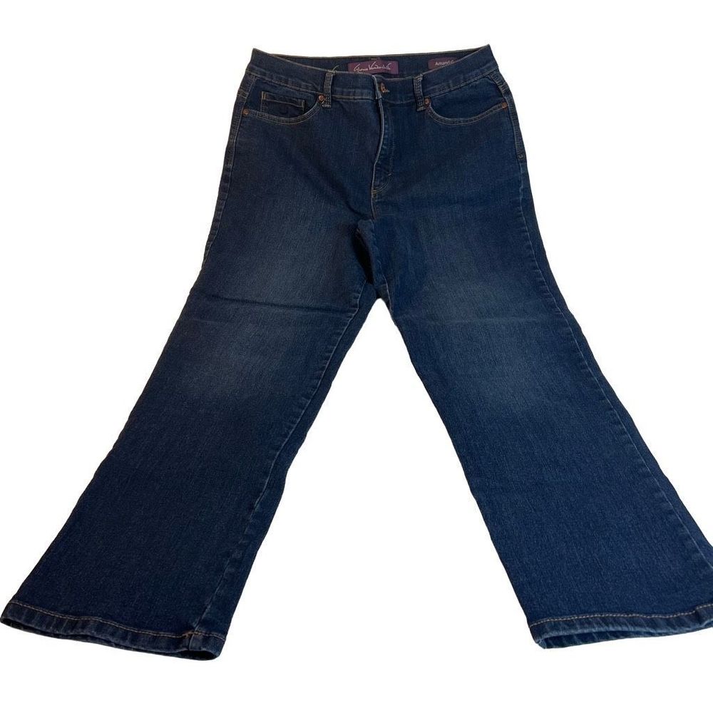 Gloria Vanderbilt Women's Dark Wash Amanda High-Rise Straight-Leg Jeans‎ Size 12